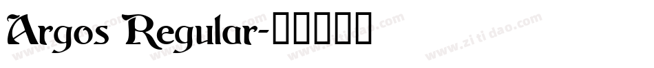 Argos Regular字体转换